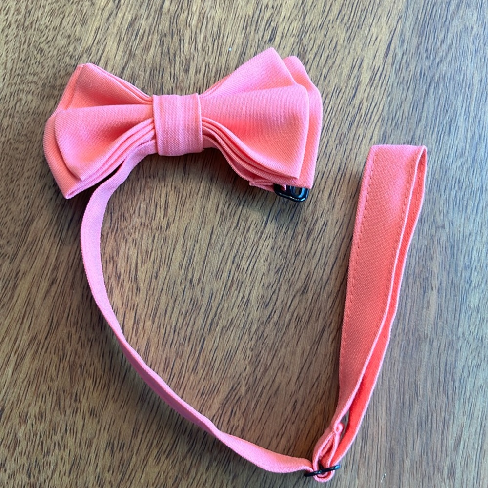 Boys coral bow tie